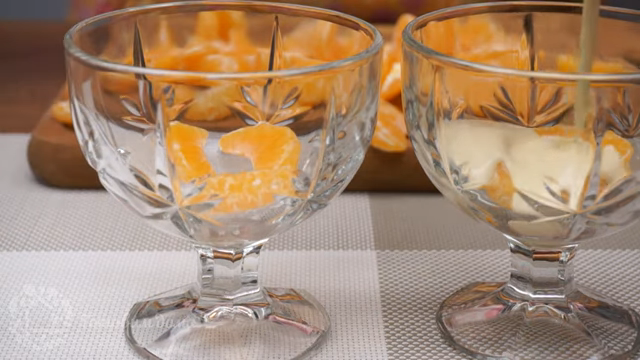 Новогодний десерт с мандаринами - рецепт