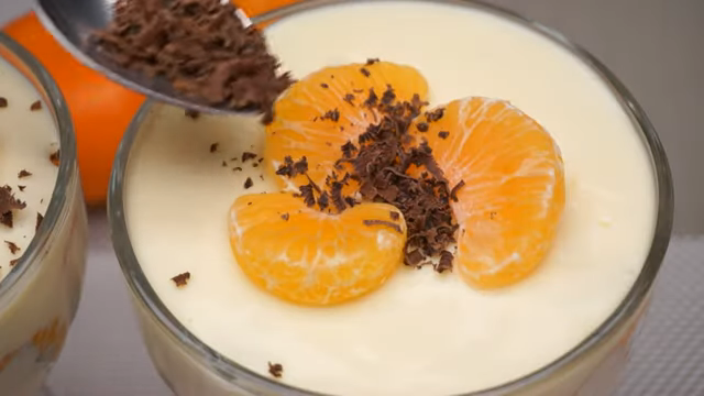 Новогодний десерт с мандаринами - рецепт