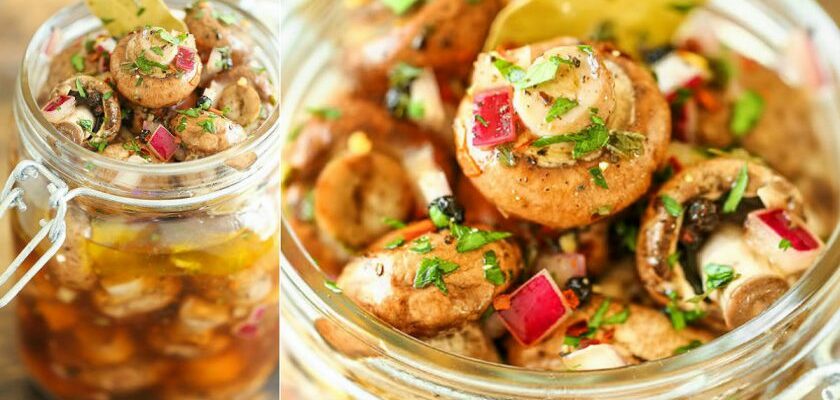 Шампиньоны по-итальянски с горчицей и чесноком: и закуска, и ингредиент в салат