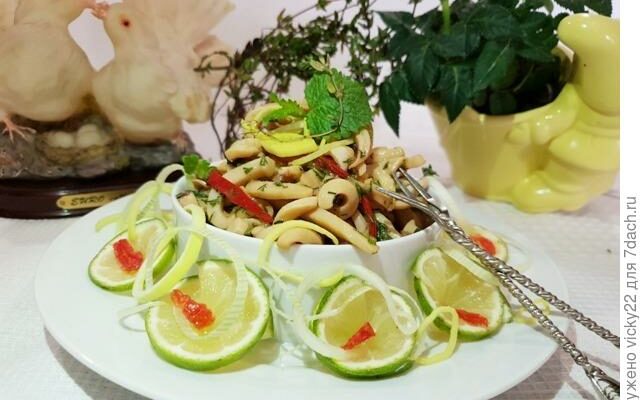Быстрые маринованные кальмары